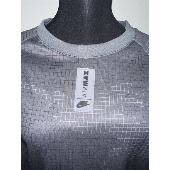 Nike Mens Size Med Air Max Camo Crew Sweatshirt Sportsear Club CZ2830 068 Gray - Picture 2 of 10
